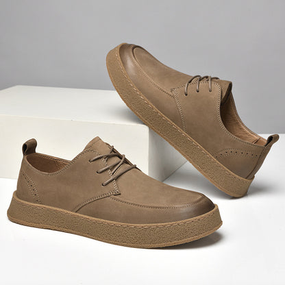 Flag Village Men's Outdoor Cowhide Casual Sneakers