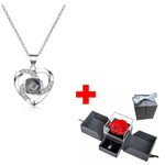 Flag Village Preserved Flower Rose Flower Necklace Jewelry Box Gift
