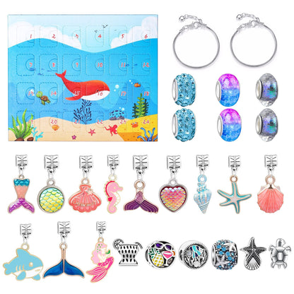 Flag Village New Year Countdown Children's Gift Set Underwater World Animal Cartoon Pendant Bracelet Blind Box