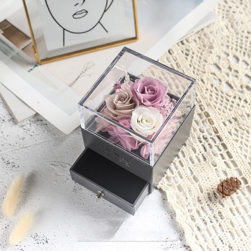 Flag Village Eve Valentine's Day Eternal Flowers Gift Box Ornaments