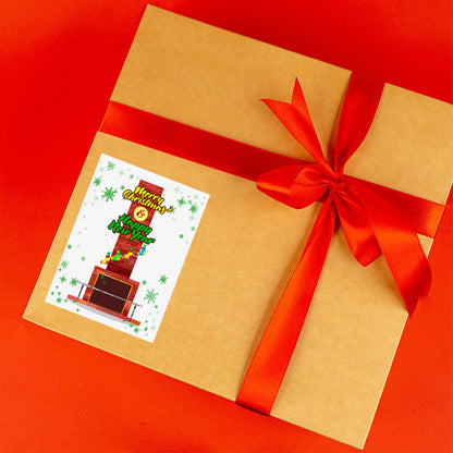 Flag Village 500 Stickers Roll Christmas Holiday Decoration Gifts