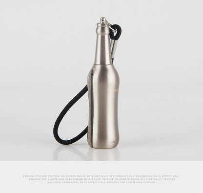 Flag Village Creative Metal Keychain Lighter Wild Fire Ten Thousand Times Use Kerosene Lighters Gifts For Men