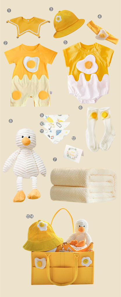 Flag Village Newborn Gift Box Summer Baby Suit Newborn Dress Princess Full Moon Gift Newborn Baby Supplies