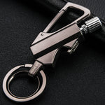Flag Village Creative Metal Keychain Lighter Wild Fire Ten Thousand Times Use Kerosene Lighters Gifts For Men