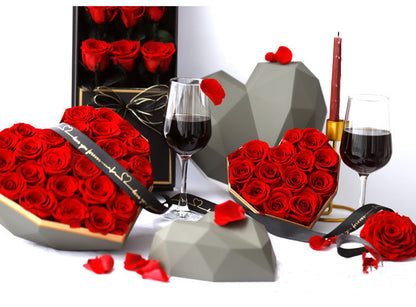 Flag Village Valentine's Day Goddess's Day Birthday Gift Box For Girlfriend With Preserved Flowers And Roses