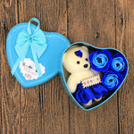 Flag Village Soap Flower Gift Box Valentine's Day Gift Mother's Day Creative Gifts Bear Flower Rose Heart Shaped Tin Box