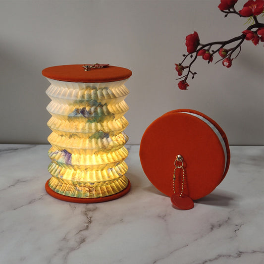 Flag Village Folding Small Lantern For Cultural And Creative Gifts