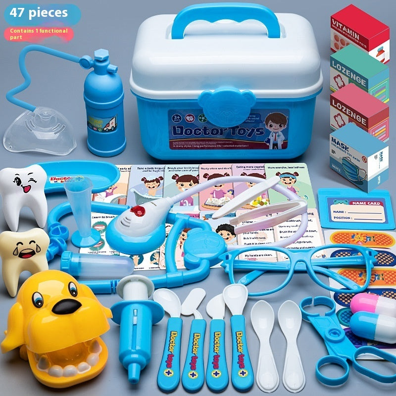 Flag Village Children's Doctor Toy Set Tool Medical Box