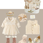 Flag Village Newborn Gift Box Spring And Summer Suit Girl Baby Full Moon Gift