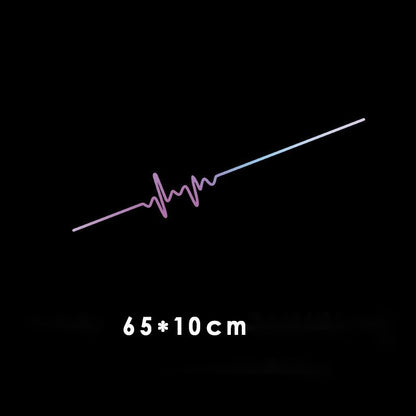 Flag Village Auto Tools Car Electrocardiogram Creative Sound Wave Chart Car Sticker