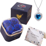 Flag Village Valentines Day Rose Flower Drawer Jewelry Box Earrings Ring Necklace Storage Valentine's Day Gift Box Romantic Jewelry Packaging Box