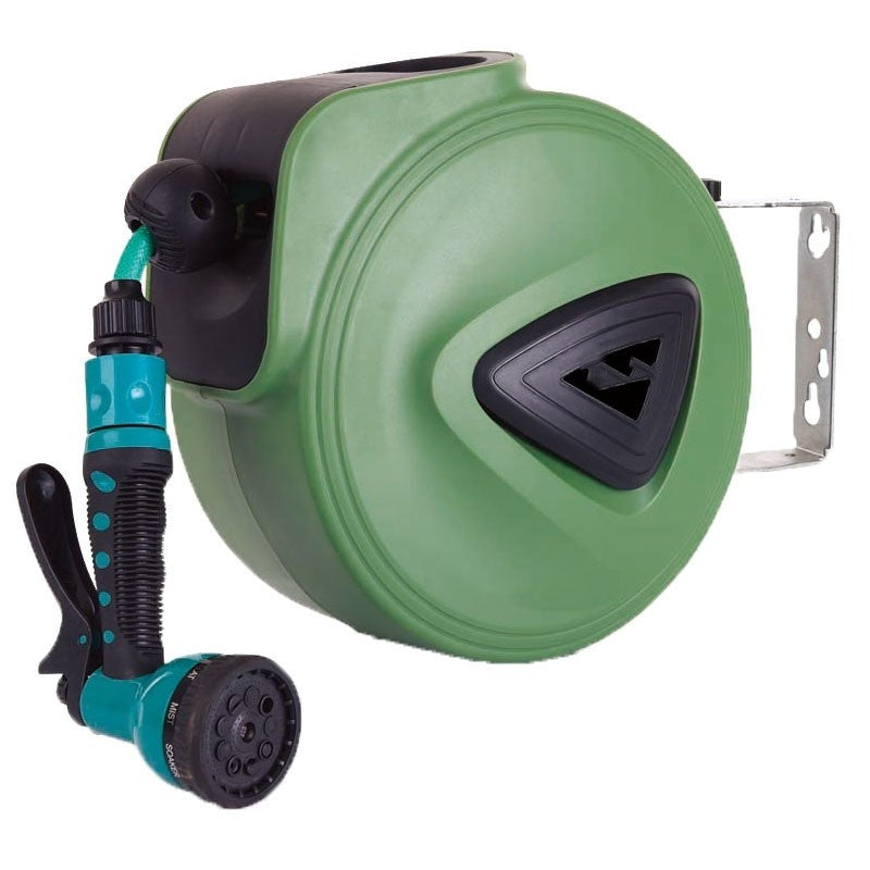 Flag Village Auto Tools Qiya Automatic Retractable Hose Reel Water Drum Bobbin Winder Pneumatic Tools 10 M PVC Water Pipe Collector