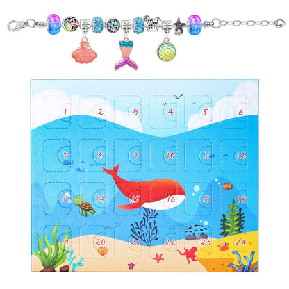 Flag Village New Year Countdown Children's Gift Set Underwater World Animal Cartoon Pendant Bracelet Blind Box