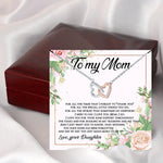 Flag Village Rose Gold Color Separation Double Ring Necklace Mother's Day Gift Box