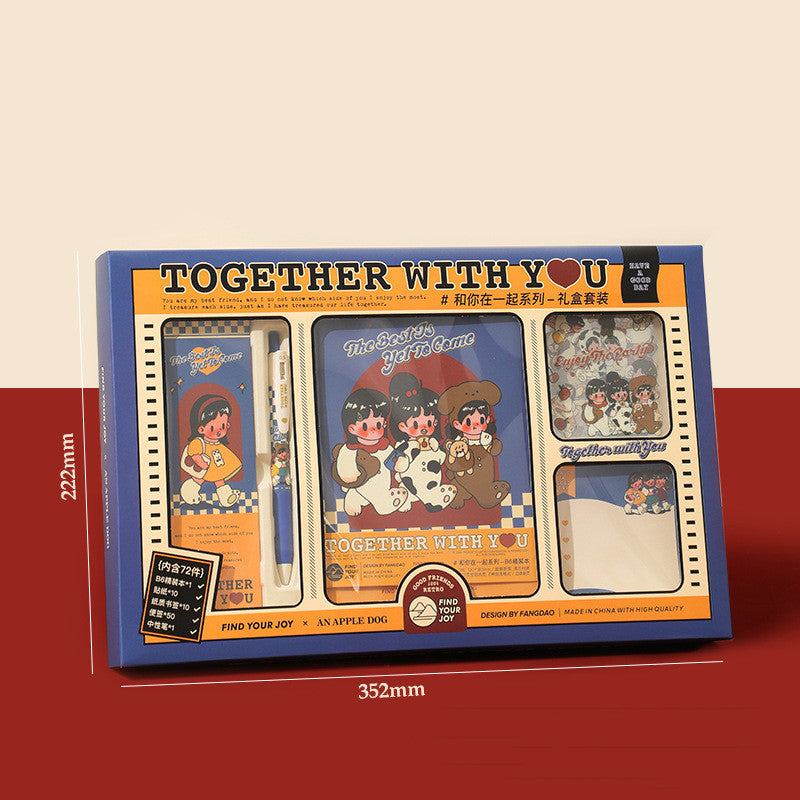 Flag Village Cute Ledger Sticker Gift Box Set