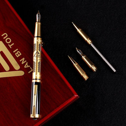 Flag Village Rotten Pen Head Hollow Business High-end Gift Box Set Pen