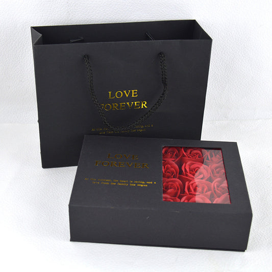 Flag Village Mothers Day Rose Gift Box Soap Flower Artificial Rose Window