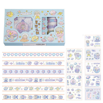Flag Village Hand Account Sticker Tape Gift Box Set