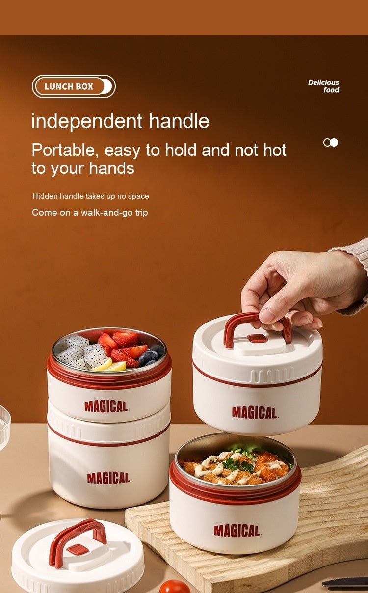 Flag Village Employee Customer Lunch Box, Bento Tableware, Gift Box Set