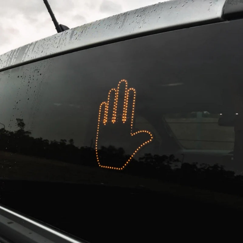 Flag Village Auto Tools Funny New LED Illuminated Gesture Light Car Finger Light With Remote Road Rage Signs Middle Finger Gesture Light Hand Lamp