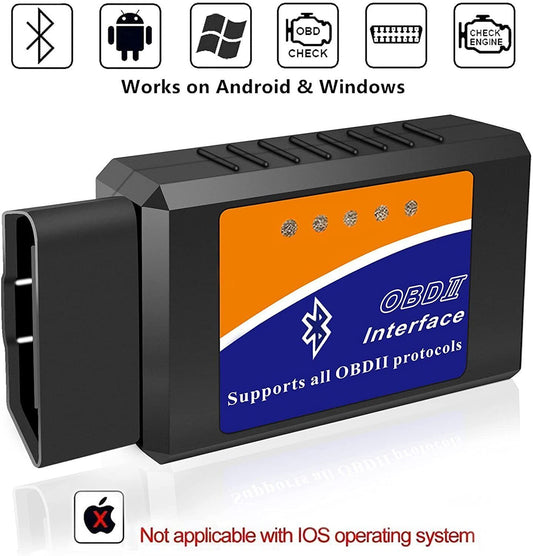 Flag Village Auto Tools Bluetooth OBD2 OBDII Car Diagnostic Scanner Tool Check Engine Fault Code Reader