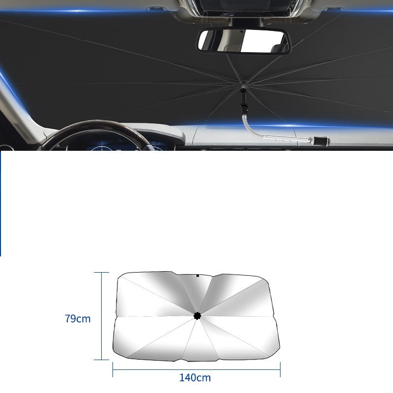 Flag Village Auto Tools Foldable Car Windshield Sun Shade Umbrella UV Protection Heat Insulation Parasol Auto Front Window Cover Interior Protector Summer Gadgets