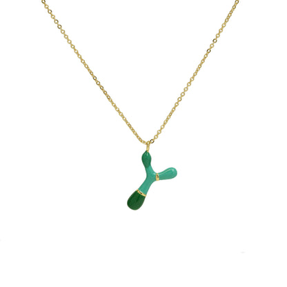 Flag Village Brass Epoxy Capsule 26 Letter Necklace For Women Initial Alphabet Pendant Necklace Fashion Link Chain Jewelry Gifts