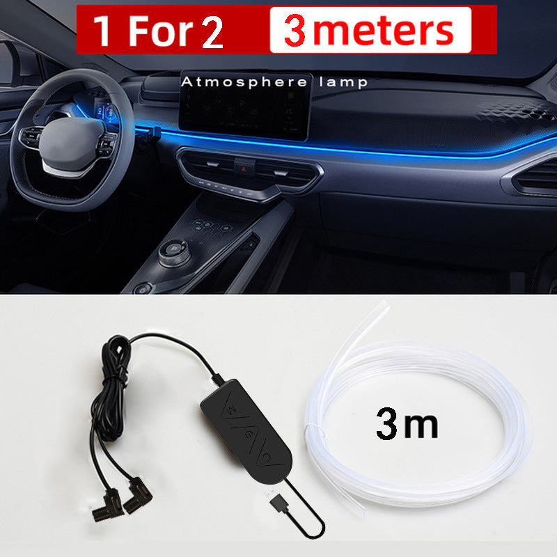 Flag Village Auto Tools Car USB Atmosphere Light Modification Center Control Instrument Panel