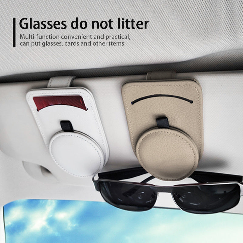 Flag Village Auto Tools Car Glasses Holder Universal Sun Visor Eyeglasses Clip Sunglasses Case Card Holder Auto Interior Accessories