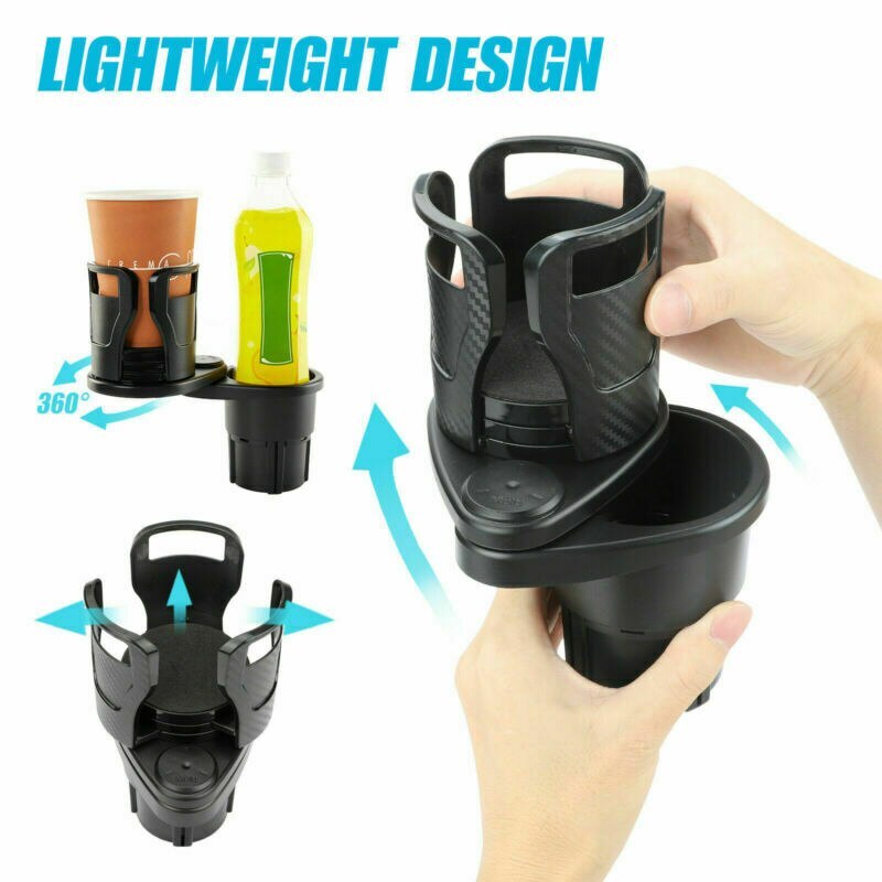 Flag Village Auto Tools Car Drinking Bottle Holder 360 Degrees Rotatable Water Cup Holder Sunglasses Phone Organizer Storage Car Interior Accessories