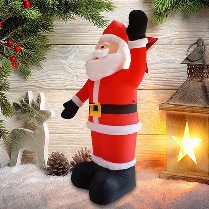 Flag Village Christmas Inflatable Decoration Courtyard Layout 24m Santa Claus Inflatable Model Party Gifts Outdoor Decoration