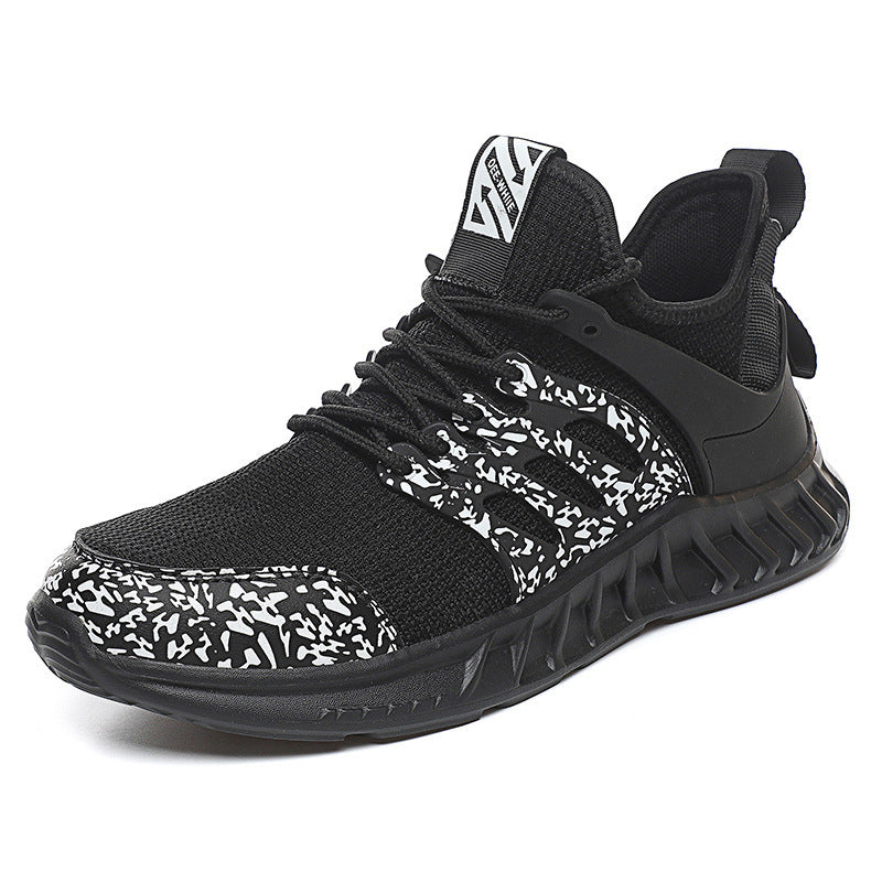 Flag Village Flying Woven Mesh Sneakers New Outdoor Lightweight Breathable Casual Running Shoes