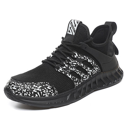 Flag Village Flying Woven Mesh Sneakers New Outdoor Lightweight Breathable Casual Running Shoes