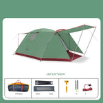 Flag Village Four Person Outdoor Camping Space Folding And Thickening Tent Rain And Sun Proof Outdoor