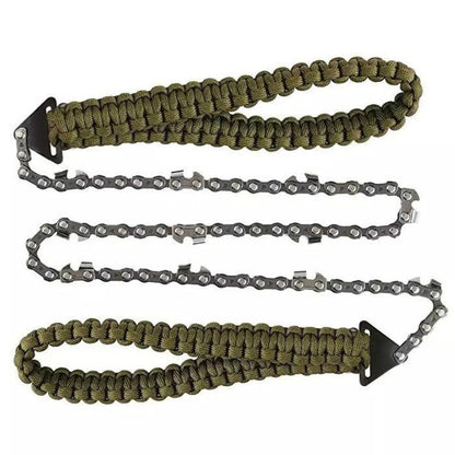 Flag Village Braided Umbrella Rope Camping Survival Pocket Saw