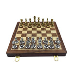 Flag Village Chess Match Special High-end Gift Box Set Solid Wood Folding Board Large Pieces Chess