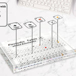 Flag Village Periodic Table With 83 Kinds Of Real Elements Inside, Acrylic Periodic Table Of Elements Samples, Easy To Read, Creative Gifts For Science Lovers And Students