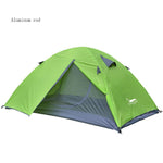 Flag Village Lightweight Camping Tent Double Layer Fiberglass 2 Person Waterproof Portable Travel Tent