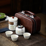 Flag Village Tea Set Suit Ceramic One Pot Four Cups Gift Box