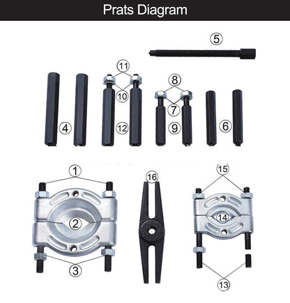Flag Village Auto Tools 12 Pieces Double Disc Rama Double Disc Bearing Puller Auto Repair Tools