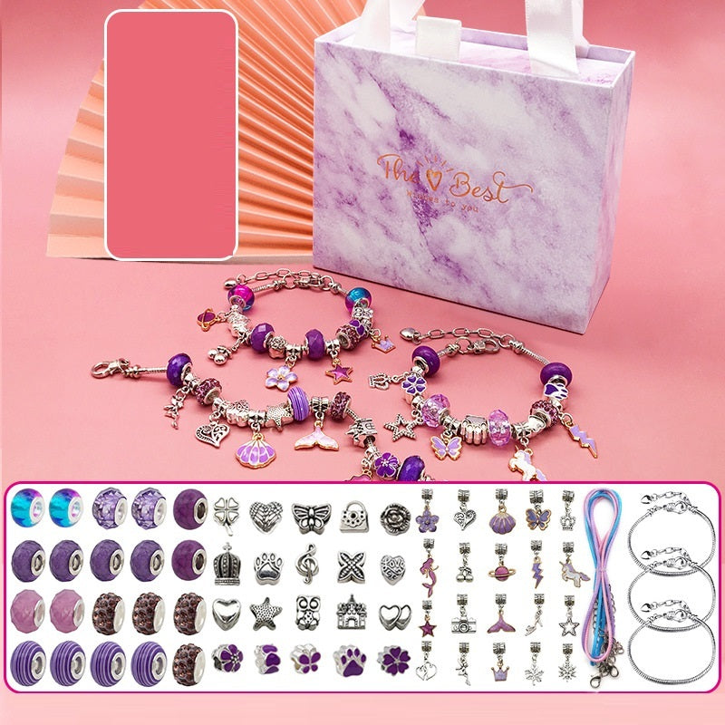 Flag Village Children's Diy Handmade Beaded Bracelet Creative Jewelry Set Gift Box