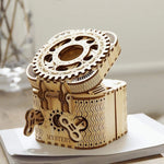 Flag Village Robotime Rokr 123Pcs Treasure Box Creative 3D Wooden Puzzle Game Assembly Toys Chris Gift For Children Adults Teens Dropshipping