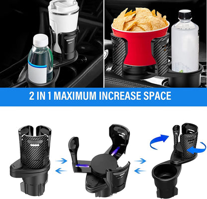 Flag Village Auto Tools Car Drinking Bottle Holder 360 Degrees Rotatable Water Cup Holder Sunglasses Phone Organizer Storage Car Interior Accessories