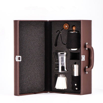 Flag Village Travel Portable Coffee Gift Box Hand Brew Pot Coffee Pot Set Gift Box