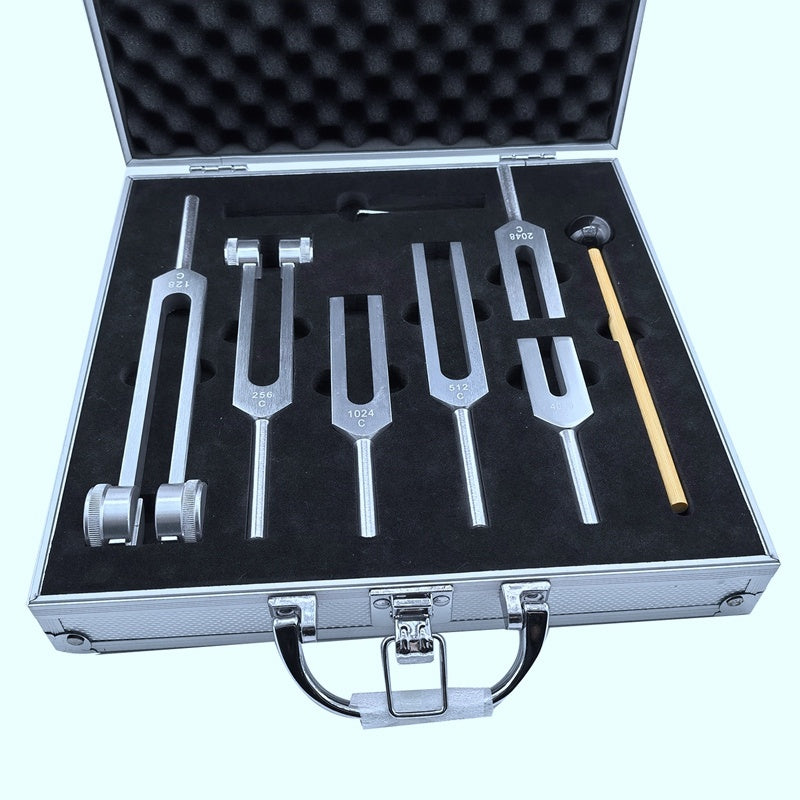 Flag Village Aluminum Alloy Tuning Fork Set Gift Box Of Six 128 256 512 1024 2048