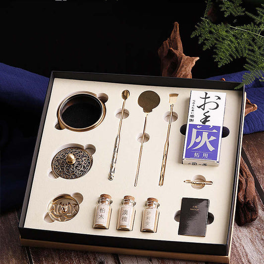 Flag Village Pure Copper Incense Burner Xiangdao Starter Set With Gift Box