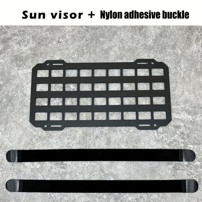 Flag Village Auto Tools Car Visor Sun Visor Organiser Molle Rigid Plate Vehicle Car Truck Sun Protection Storage Holder Carrier For Tactical Equipment Molle Bag EDC Tools Car Interior Accessories