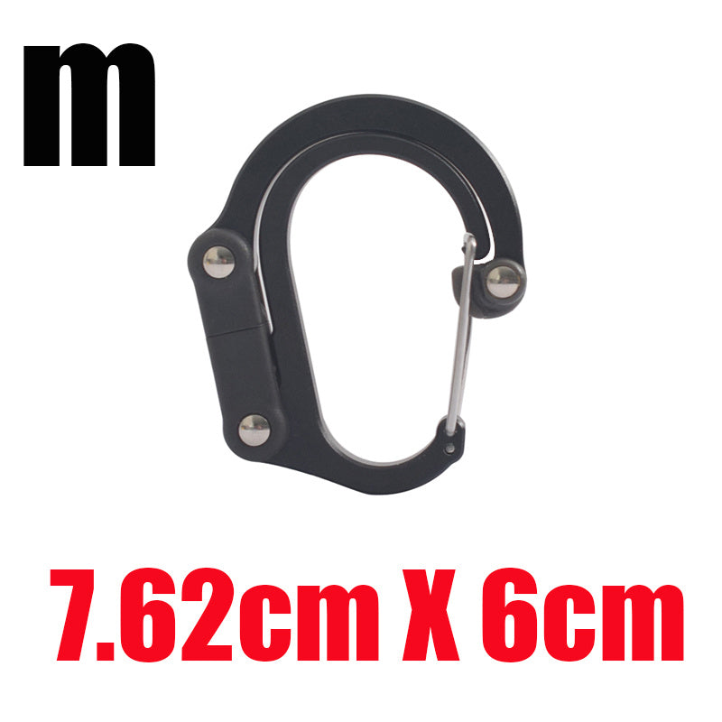 Flag Village Hybrid Gear Clip - Carabiner Rotating Hook Clip Non-Locking Strong Clips For Camping Fishing Hiking Travel Backpack Out