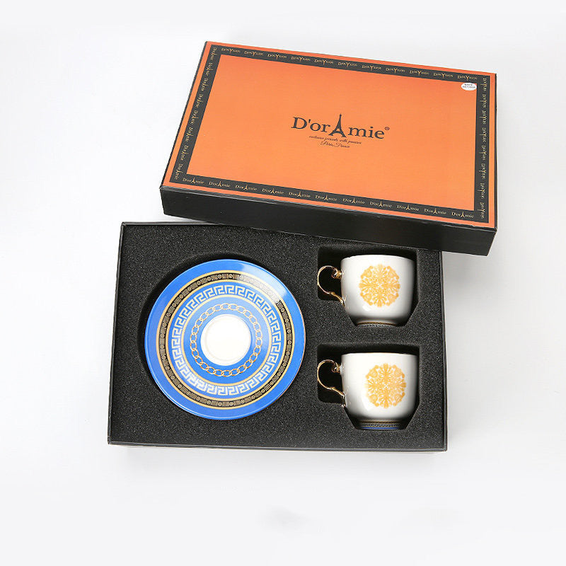 Flag Village Fashion Small Turkish Coffee Cup And Saucer Tea Set Gift Box