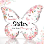 Flag Village Mother's Day Gifts For Mom Grandma Nana DIY Unique Mom Birthday Gift Ideas Butterfly-Shaped Acrylic Keepsake Gifts For Mothers Day